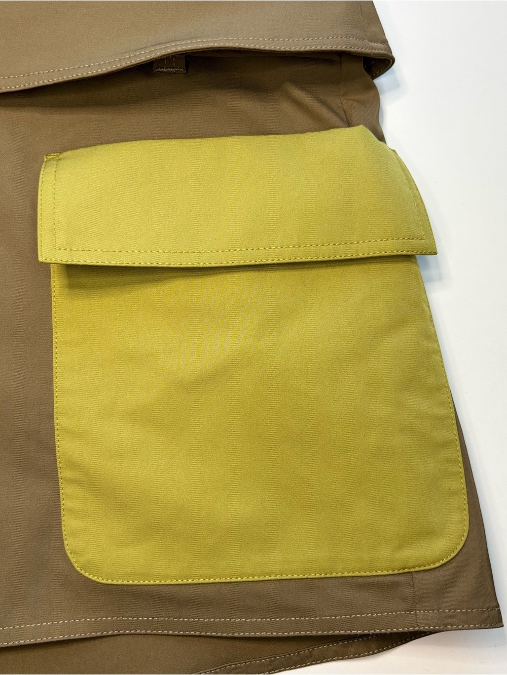 L’Academie Nishma Cargo Wrap Mini Skirt Olive Green Mix Medium - Picture 10 of 14
